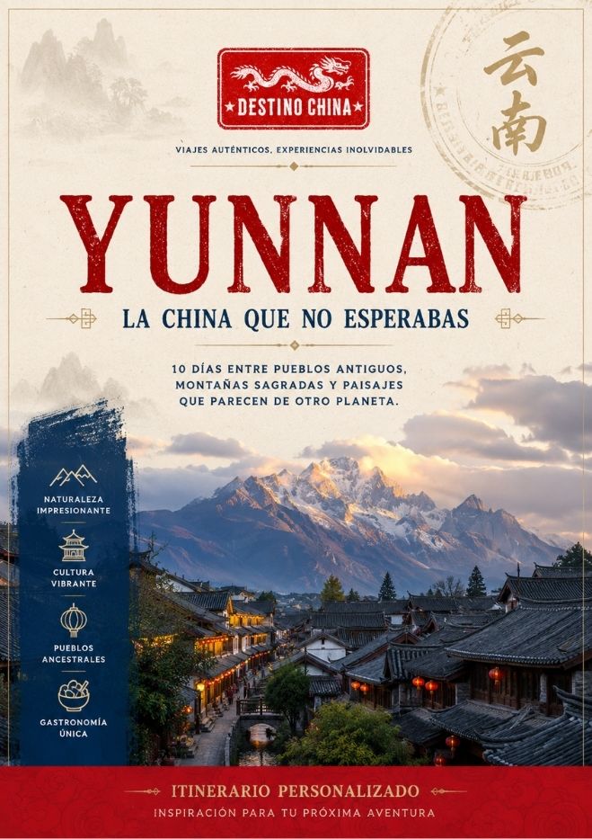 Imagen de Yunnan China con montañas